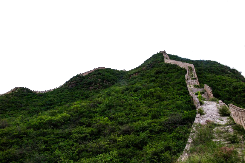 The Great Wall Of China - Hill (820x547), Png Download