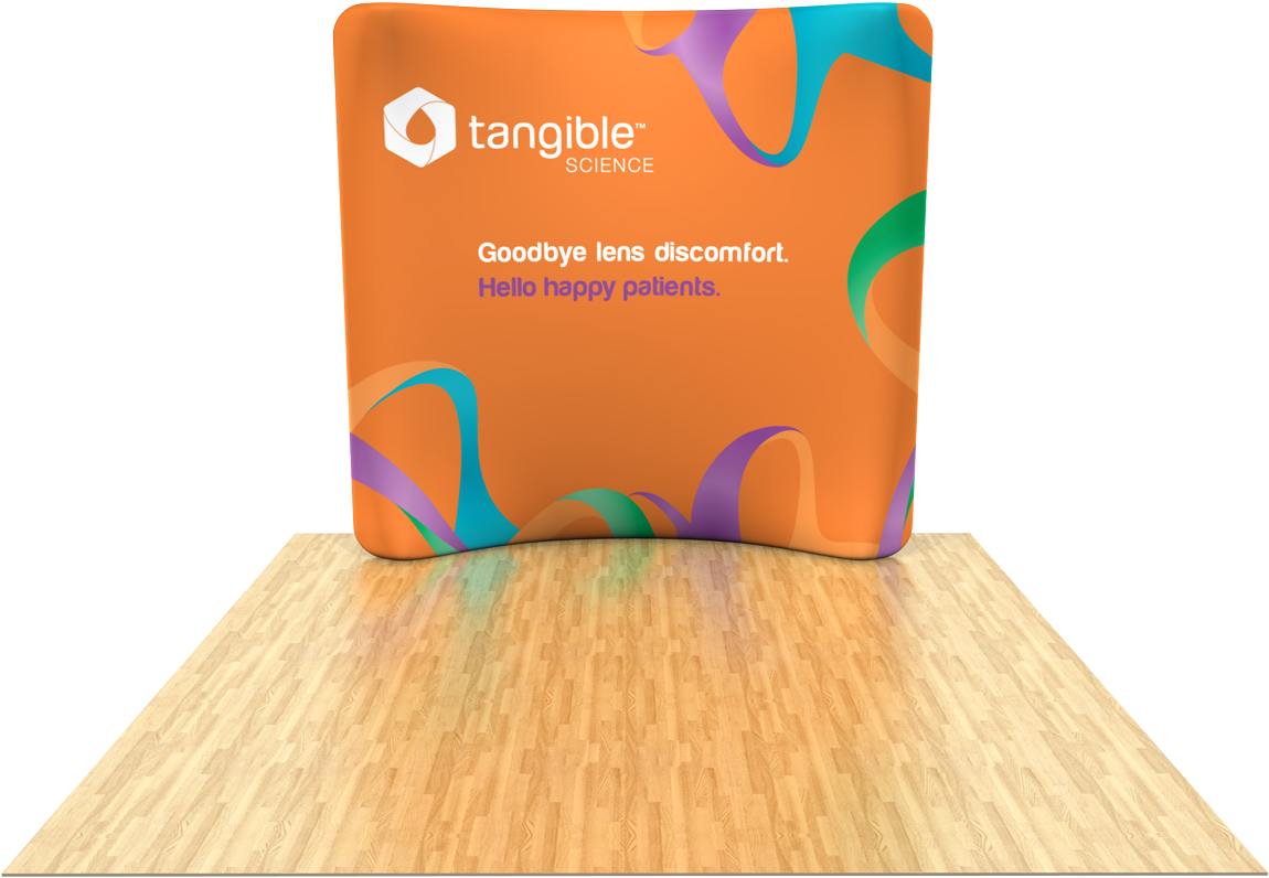 Waveline 8ft Curved Tension Fabric Display - Plywood (1280x1024), Png Download