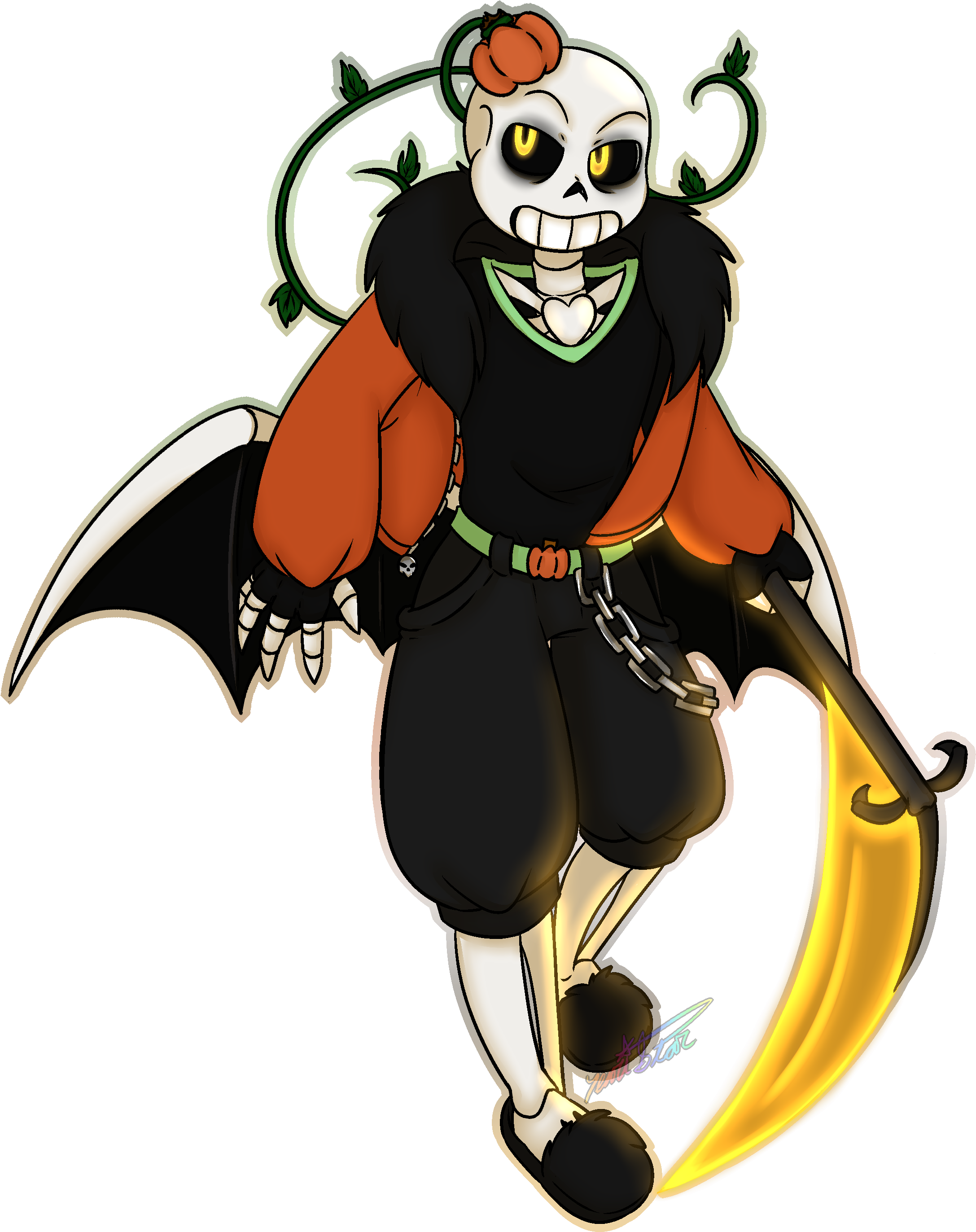 Battle Pumpkin Sans - Pumpkin Sans (2400x3000), Png Download