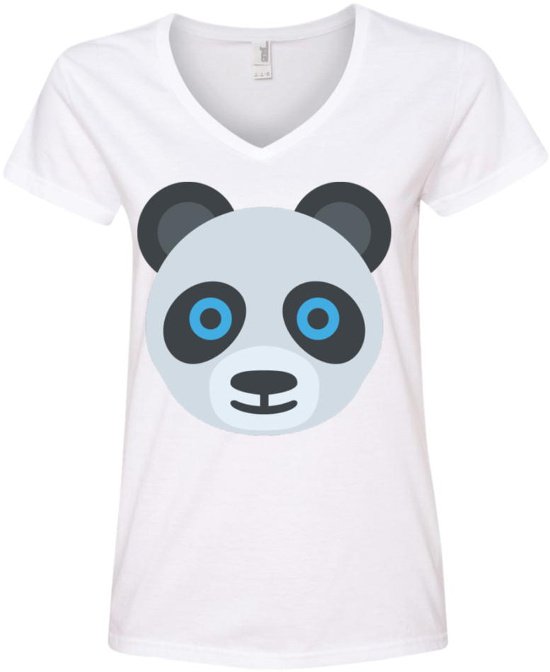 Panda Face Emoji Ladies' V Neck T Shirt - Emoji Friends (960x960), Png Download