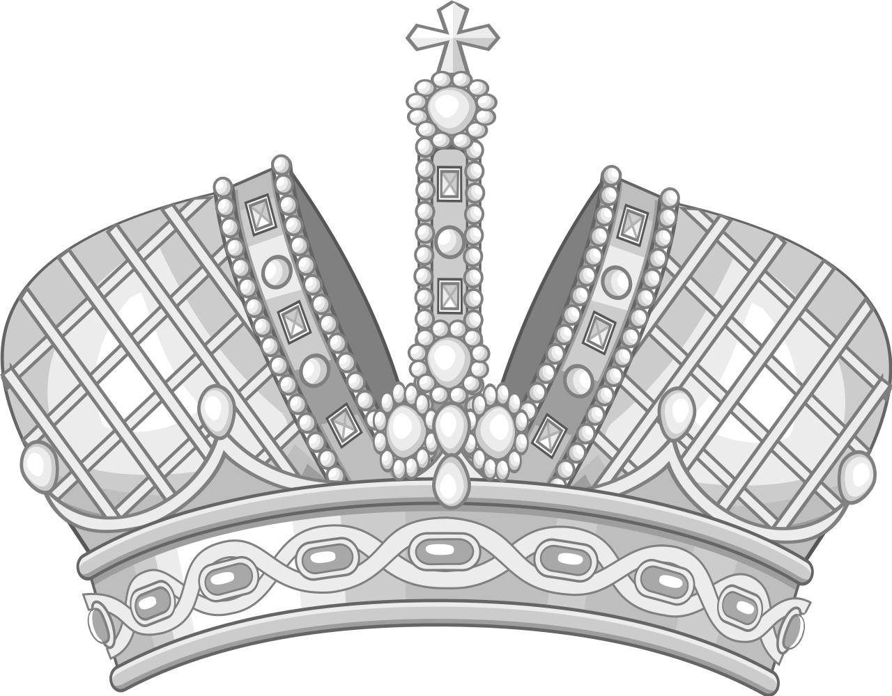 Heraldic Crown Of The Empress Of Russia - Illustration (1280x1000), Png Download