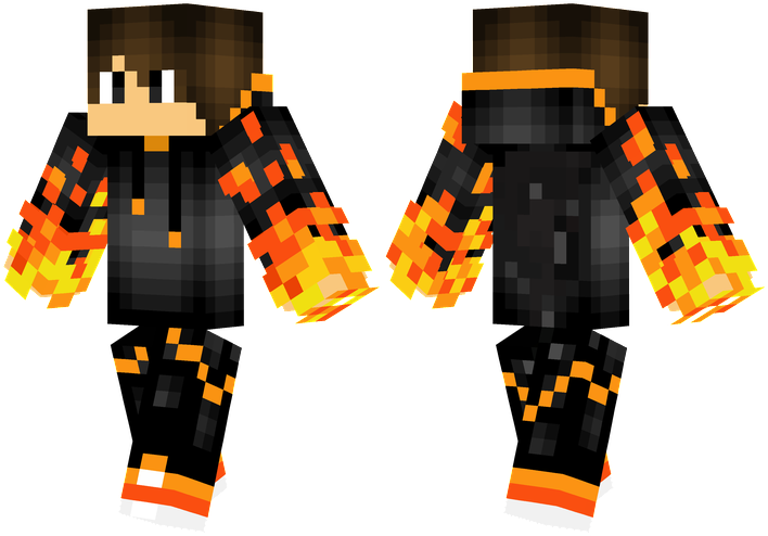 Fire Hoodie - Minecraft Skin Green Shirt (716x514), Png Download