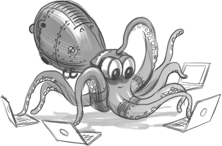 The Roboctopus - Illustration (932x929), Png Download
