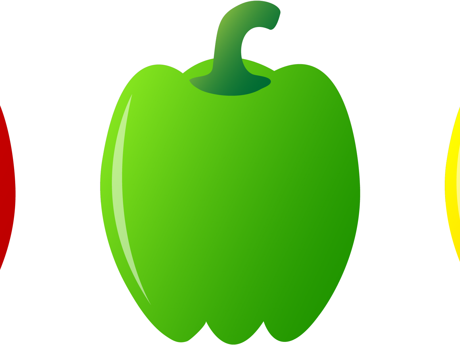 Green Pepper Clipart (1600x1200), Png Download