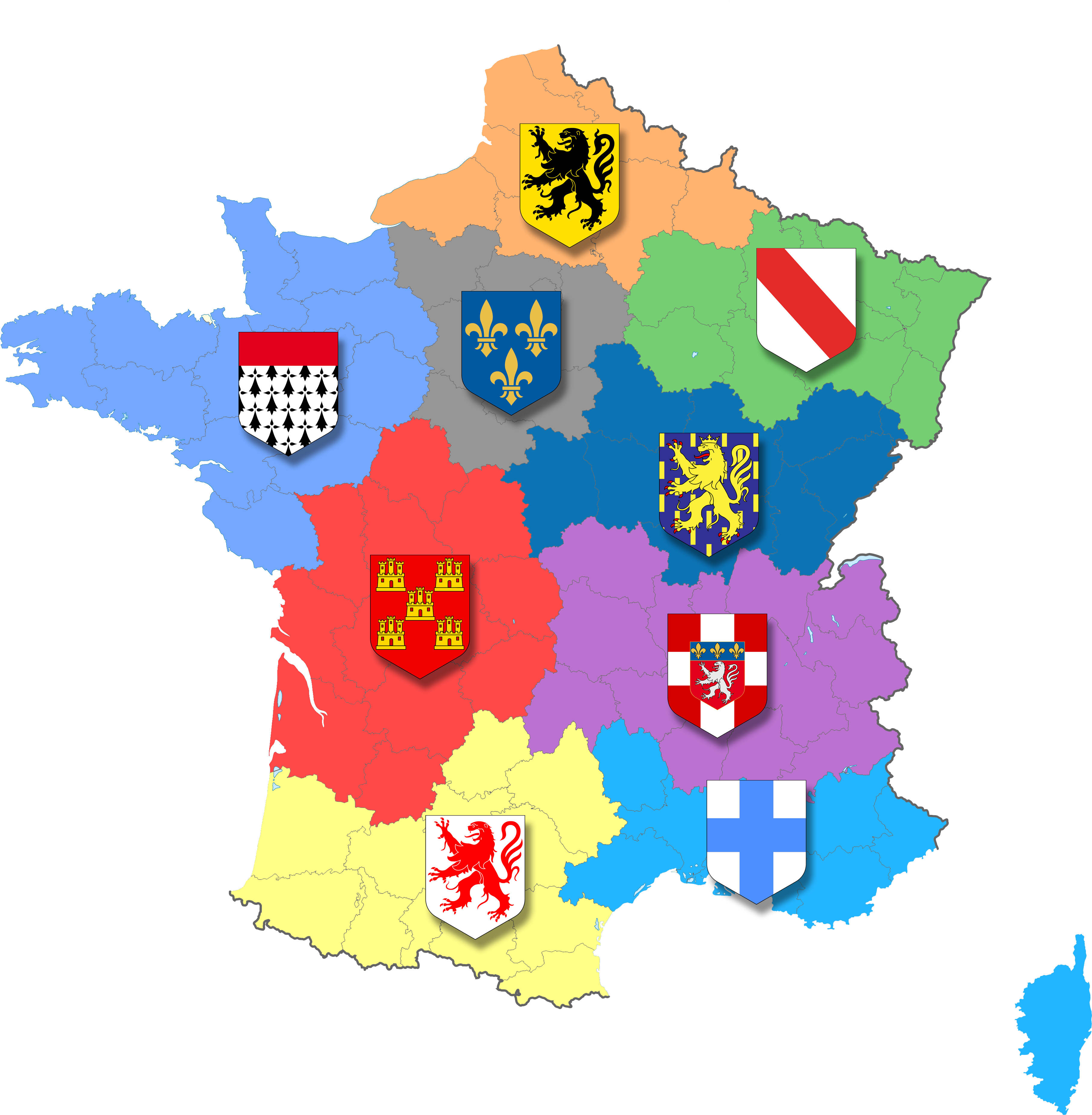 Legion Garde Republicaine Gendarmerie Mobile 1966 - France Liberal Conservative Map (4000x3844), Png Download