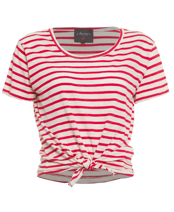 Paris Stripes Top Red White - Shirt (600x900), Png Download