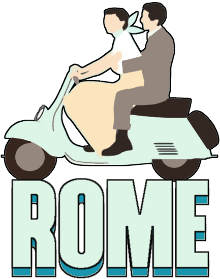 Geofilter For Rome,italy Inspired By "roman Holyday" - Cartoon (1080x1920), Png Download
