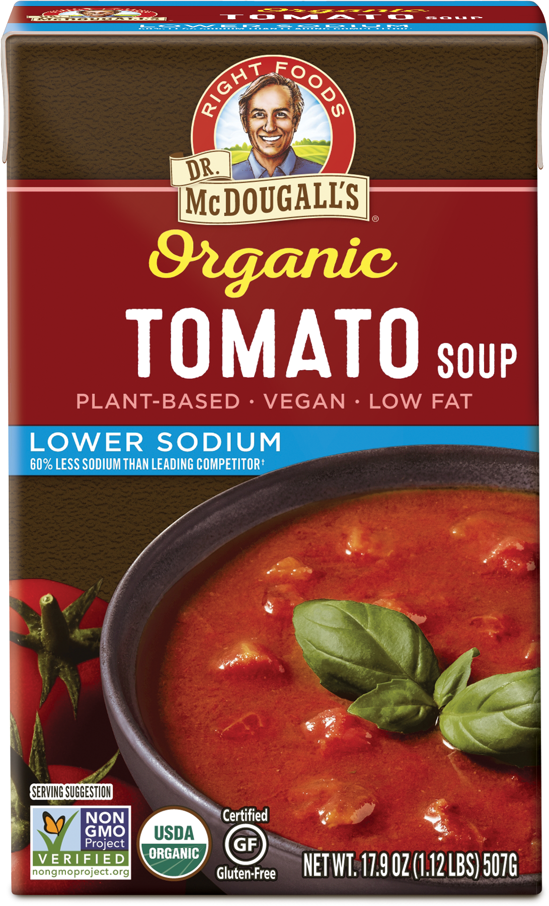 Organic Chunky Tomato Gluten Free Lower Sodium Soup - Organic Certification (1203x1953), Png Download
