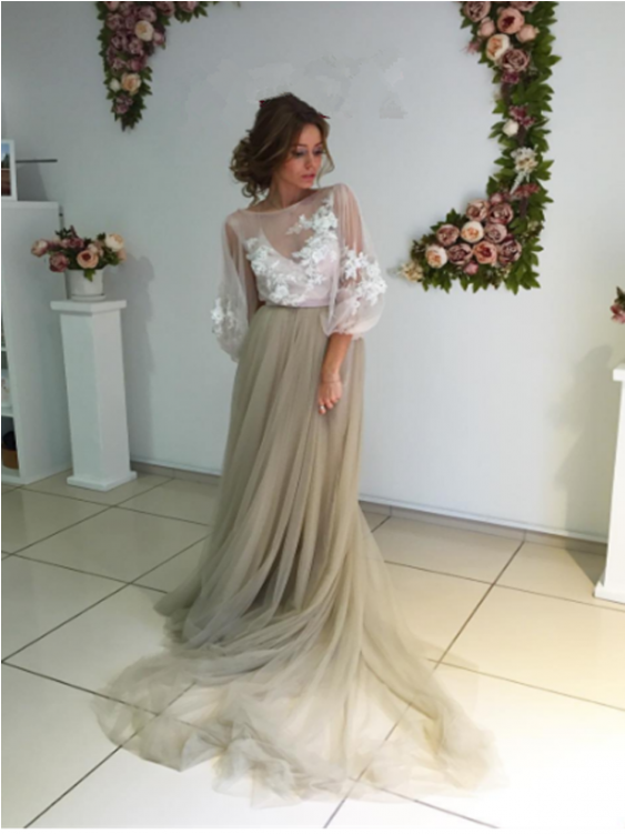 2019 Prom Dresses, Navy Blue Prom Dresses, Prom Dresses - Soiree Dresses Long Sleeves (750x750), Png Download