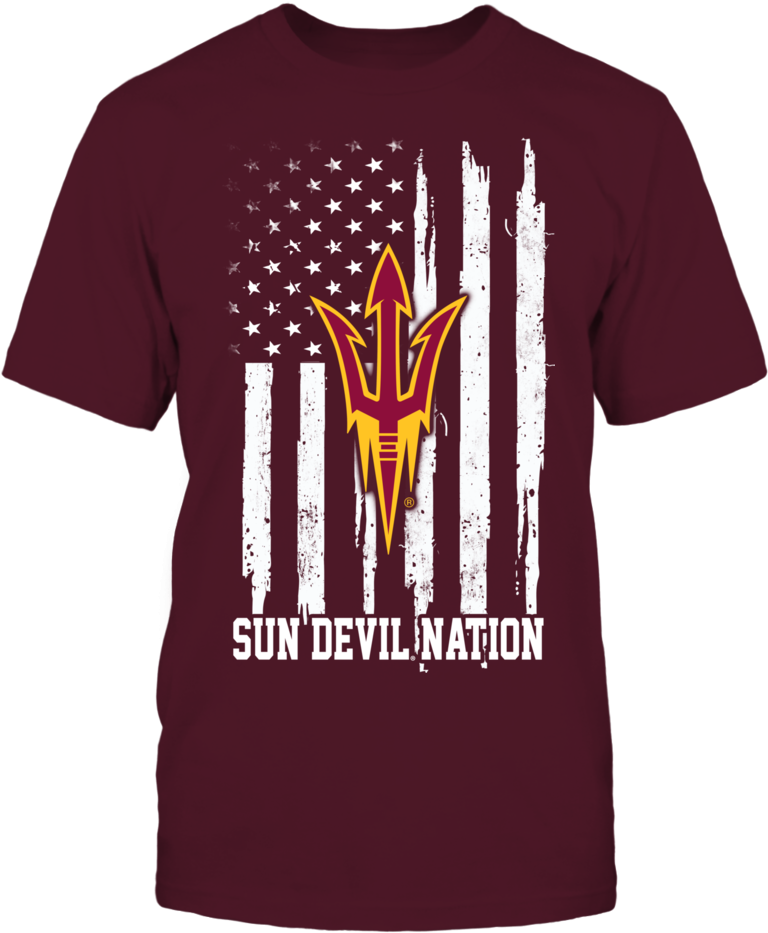 Arizona State Sun Devils - Dallas Cowboys Flag Shirt (1000x1000), Png Download