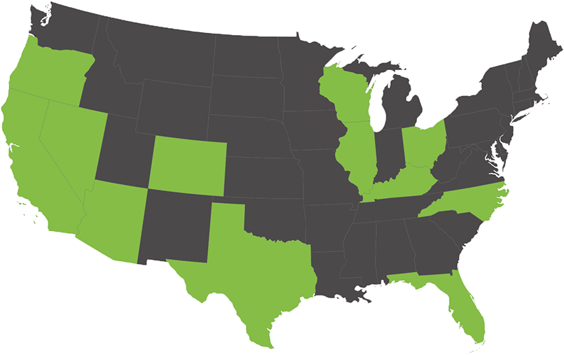 Arizona - States With Legalized Marijuana Coincidence (924x515), Png Download
