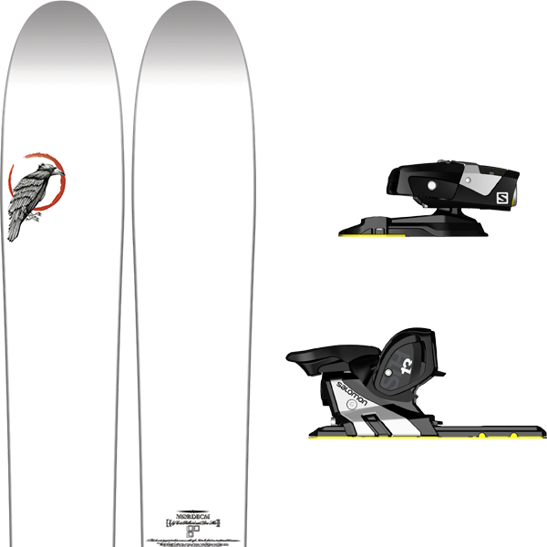 Line Mordecai 2017 Salomon Sth2 Wtr 13 Black/white - Monoplane (600x600), Png Download