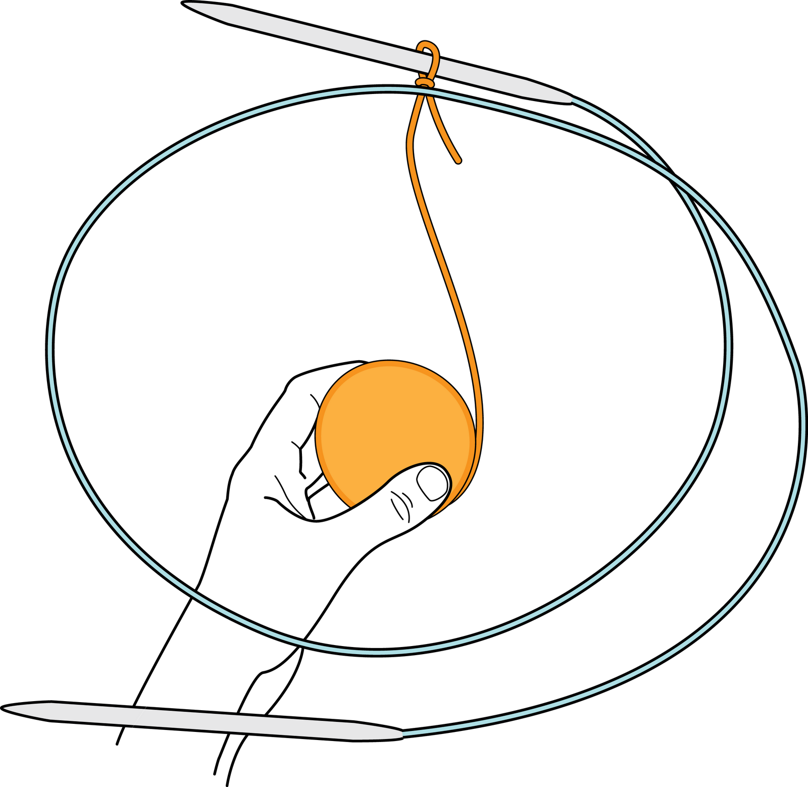 Mobebius Cast On - Knitting (1600x1558), Png Download