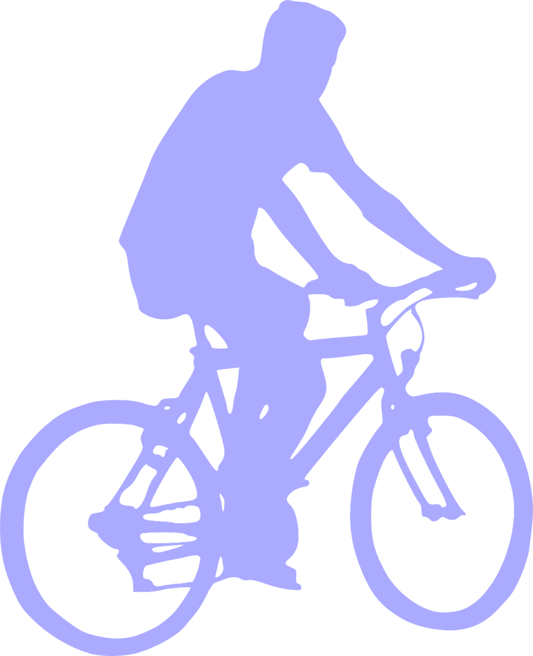 Bicyclist Mountainbike Sport - Man Riding Bike Silhouette (1040x1280), Png Download