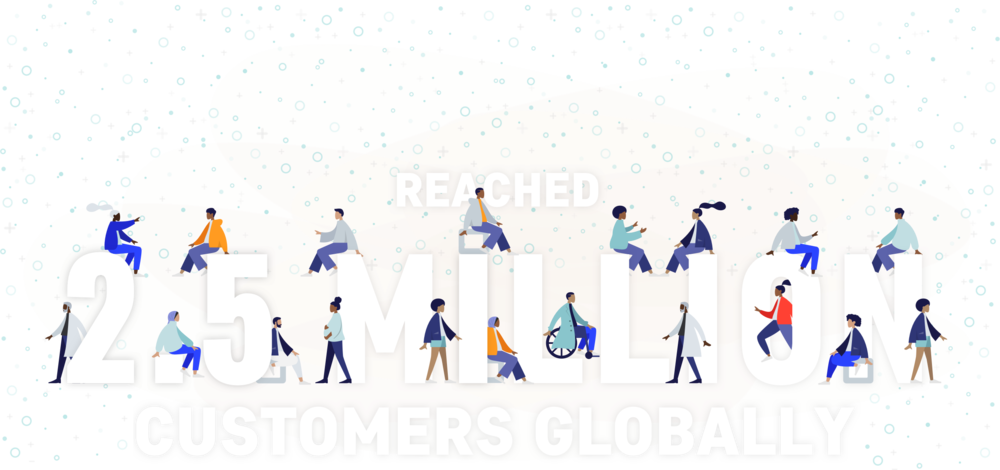 2 5 Million Customers (1000x470), Png Download