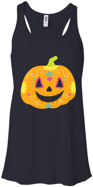 Cute Funny Unique Sugar Skull Halloween Pumpkin Gift - Shirt (600x600), Png Download