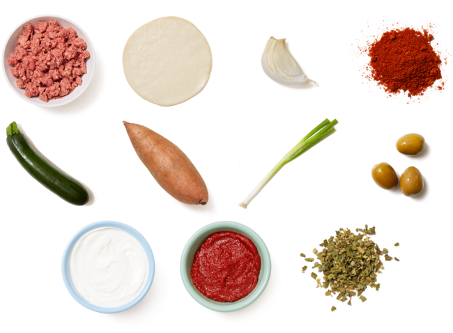 Buenos Aires Beef Empanadas With Sweet Potato Wedges - Superfood (700x477), Png Download