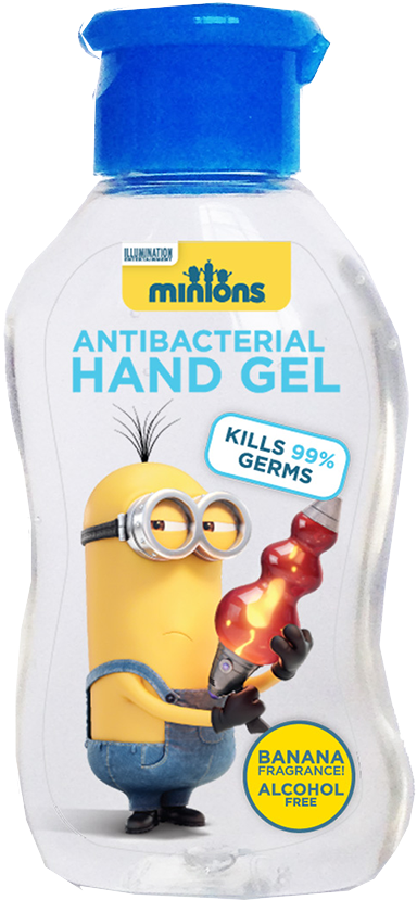 Minions Antibacterial Hand Gel, 60ml - Plastic Bottle (1500x1000), Png Download