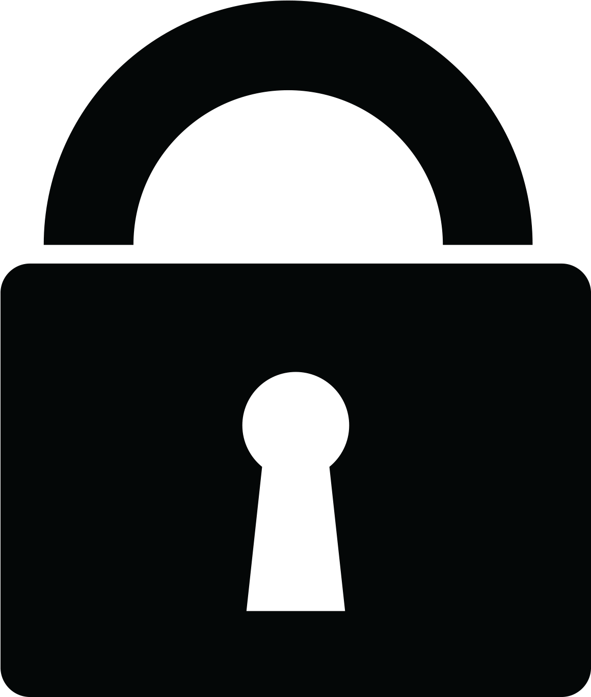 Download - Black And White Padlock (2048x2048), Png Download