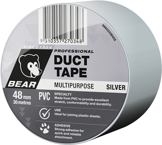 Buy Norton 512 Pvc Silver Duct Tape 48mm 30m - Label (708x672), Png Download