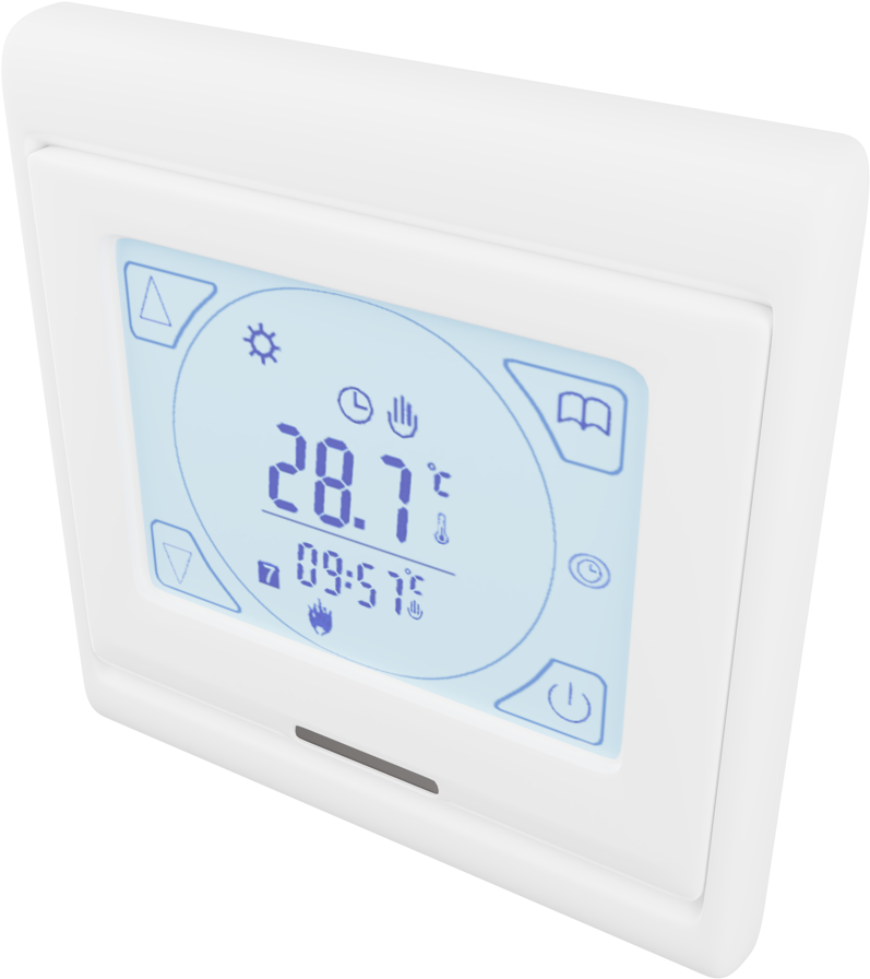 Thermostat With Touchscreen And Weekly Programmer Ad77 - Digital Clock (1333x1000), Png Download