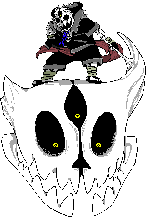 Genocide Skull Pencil And In Color - Demitale Sans (516x732), Png Download