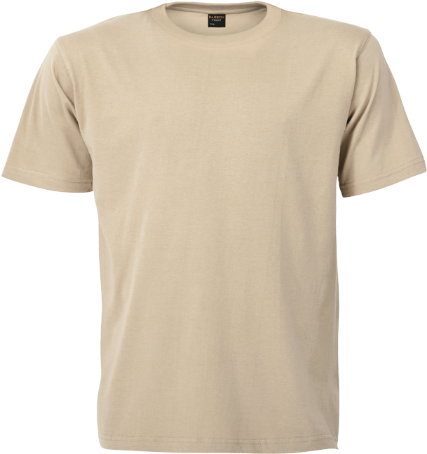 Download Hd 160g Barron Crew Neck T Shirt Beige Color T Shirt Transparent Png Image Nicepng Com