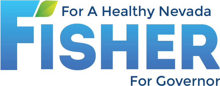 Fisher For Nevada Logo Fisher For Nevada Logo - Electric Blue (1001x534), Png Download