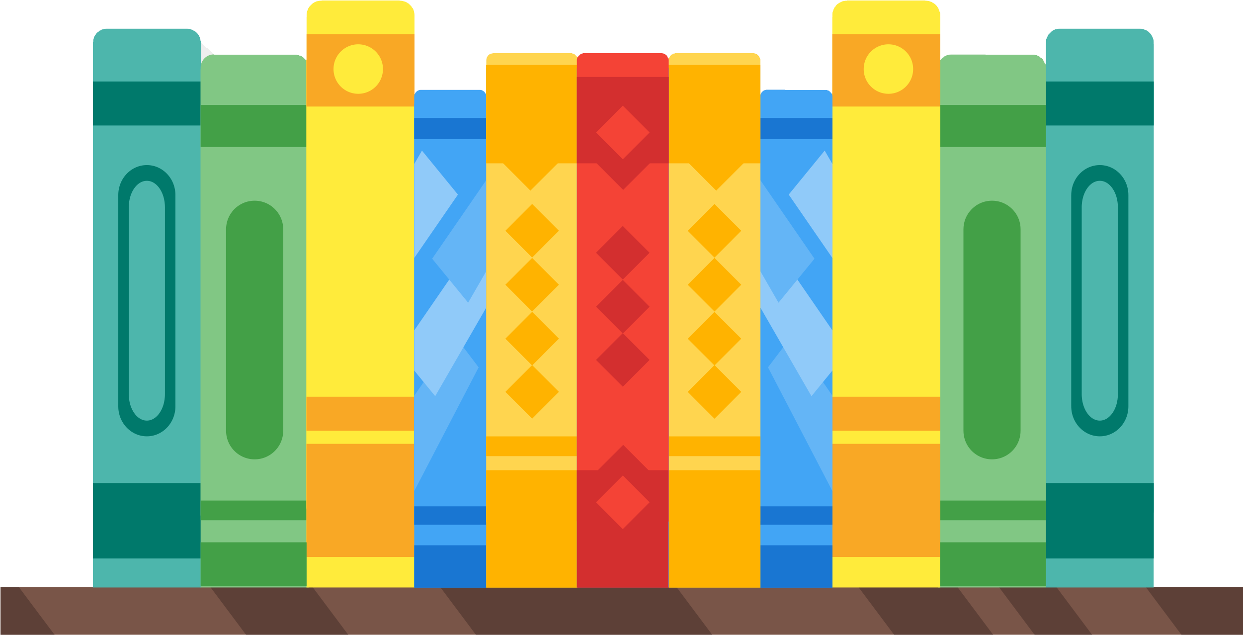 Books On Wooden Shelf - Library Book Png (2500x2500), Png Download