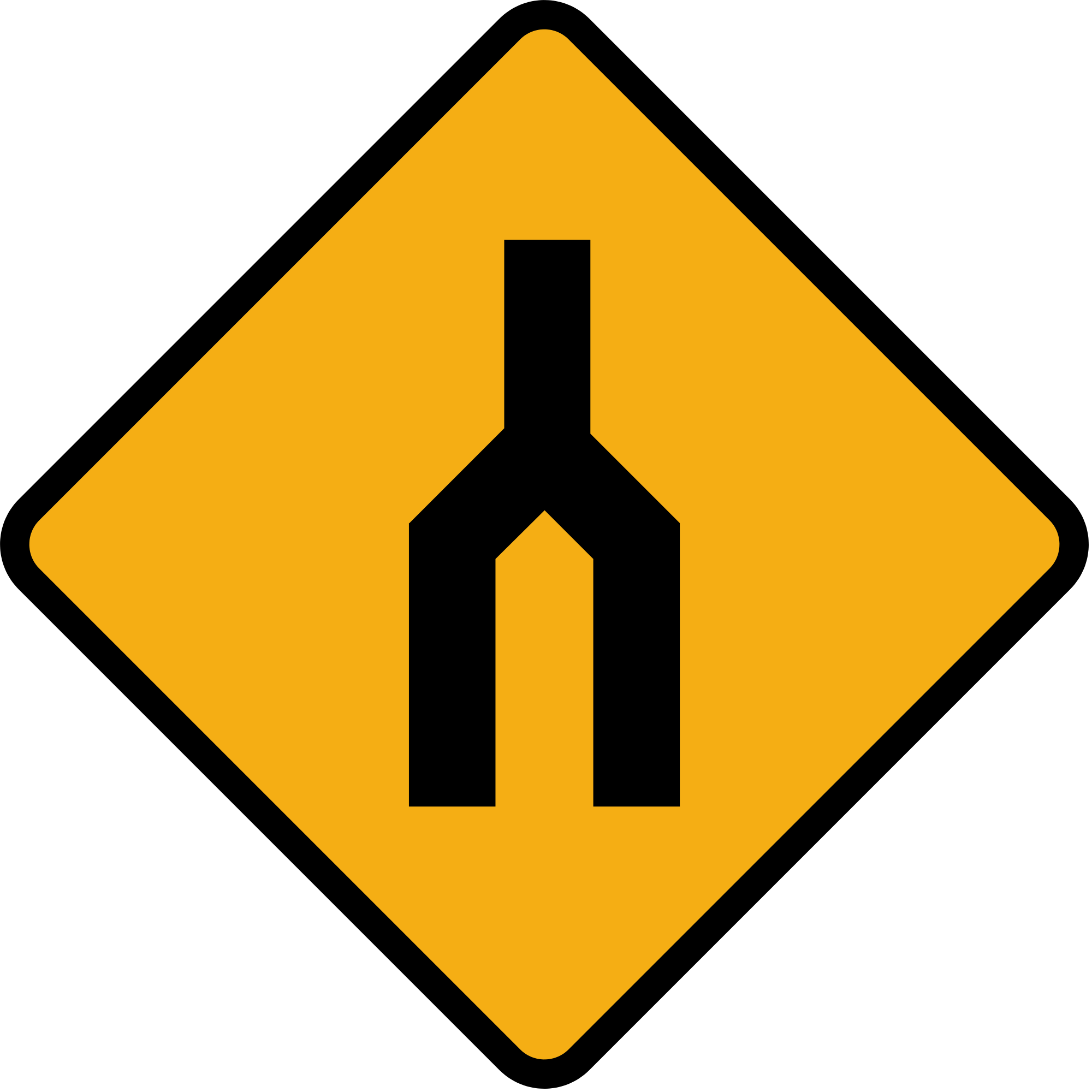 New Svg Image - Winding Right Road Signs (2000x2000), Png Download