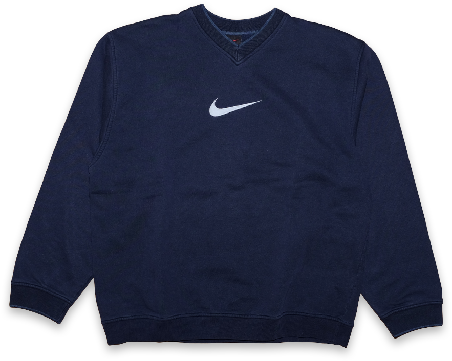 Vintage Nike Swoosh Logo Sweatshirt Large - Long-sleeved T-shirt (900x900), Png Download