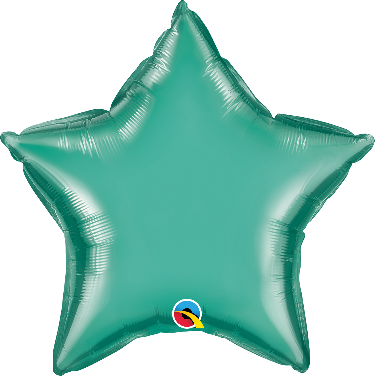 20" Star Qualatex Chrome™ Green Foil Balloon - Turquoise Star Balloon (1309x1311), Png Download