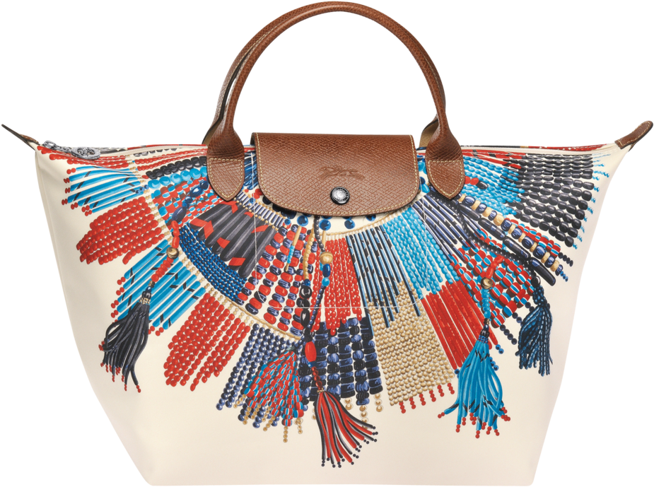 Longchamp's Le Pliage Collection, Adorned With The - Longchamp Le Pliage L Massai (1000x1000), Png Download