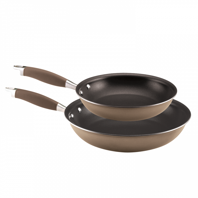 Anolon Advanced Bronze 24cm/32cm Twin Skillet Pack - Frying Pan (650x650), Png Download