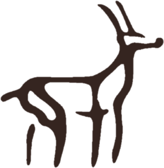 Elk Cave Art - Animal Figure (1456x1125), Png Download