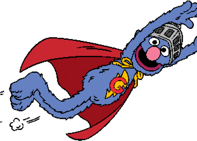 Sesam Street Clipart Grover - Grover Sesame Street Cartoon (640x480), Png Download
