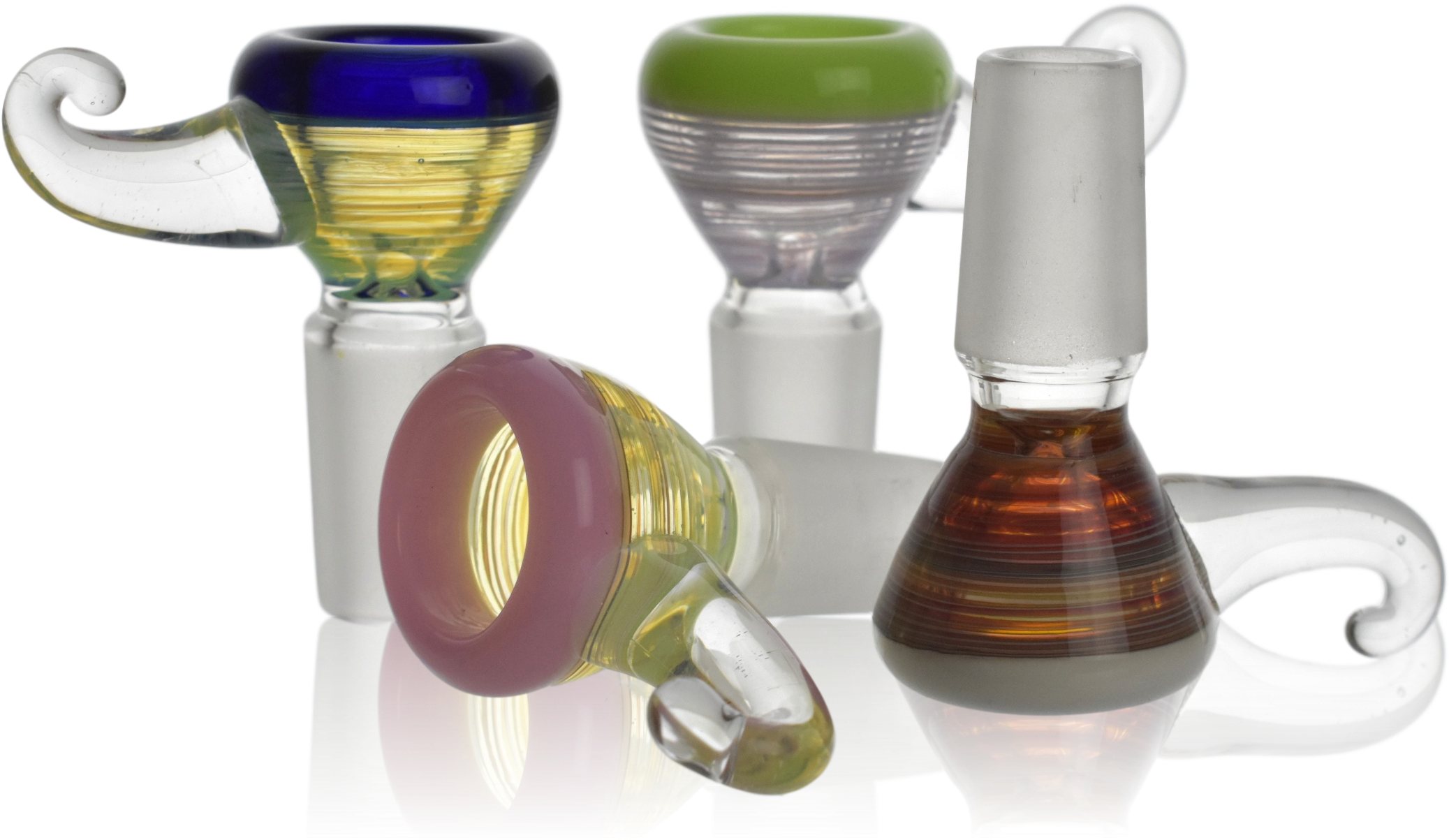 Color Worked Slide Bowl Glass On Glass Wholesale Glass - Mate Cocido (2243x2243), Png Download