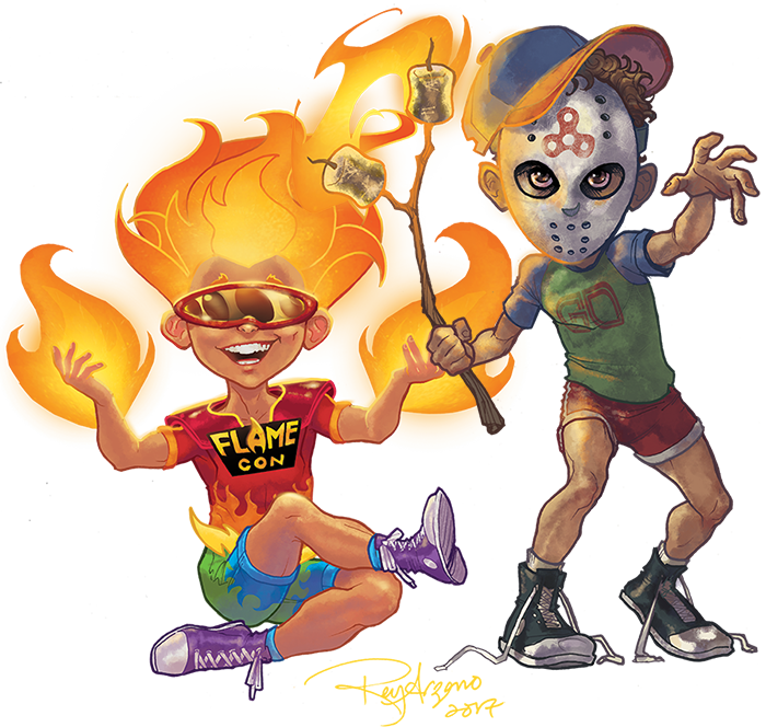 Flamie And Meany - Cartoon (700x664), Png Download