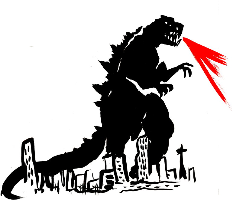 74 - Godzilla - Illustration (1200x681), Png Download
