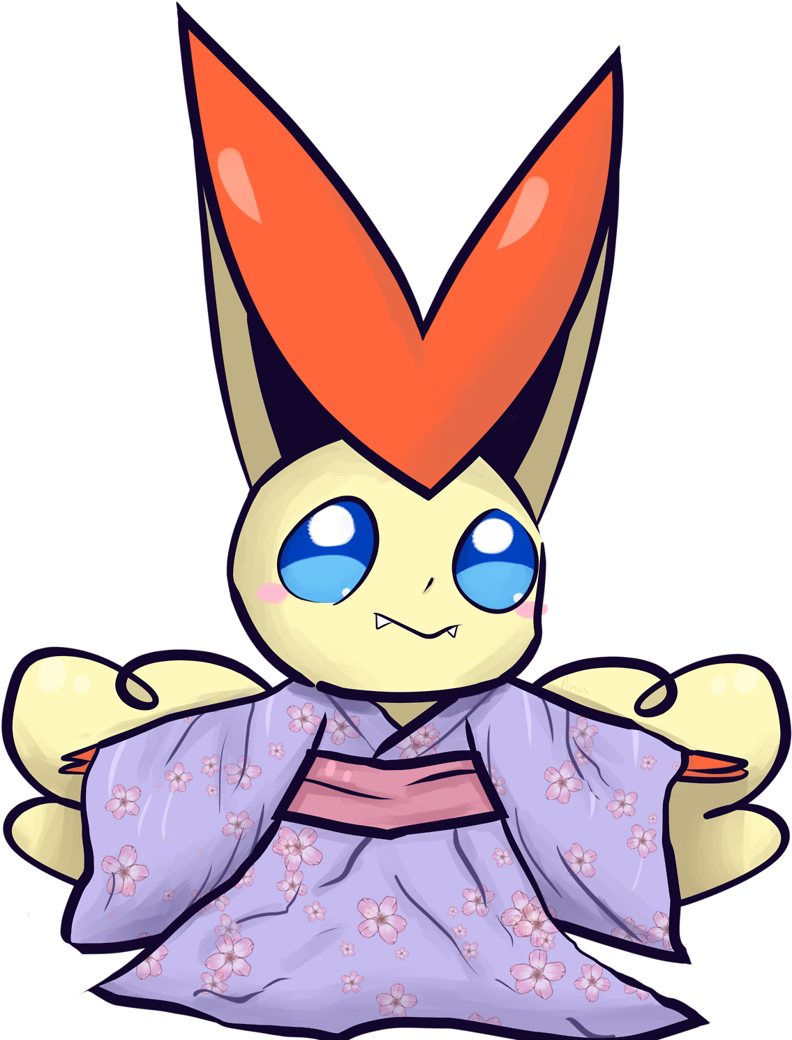 Victini Dailyvictini Pokemon Daily Pokemon Art Poptart - Cartoon (1280x1575), Png Download