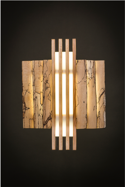Deep Green Woodworks Spalted Wall Sconce - Plywood (600x600), Png Download