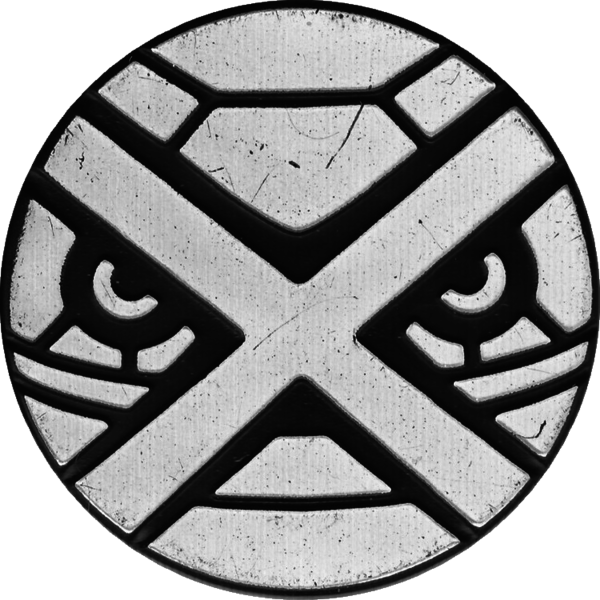 Ex14bl Silver Metagross Coin Card Scan (600x600), Png Download