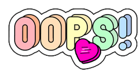 Oops Sticker - Circle (1024x1024), Png Download