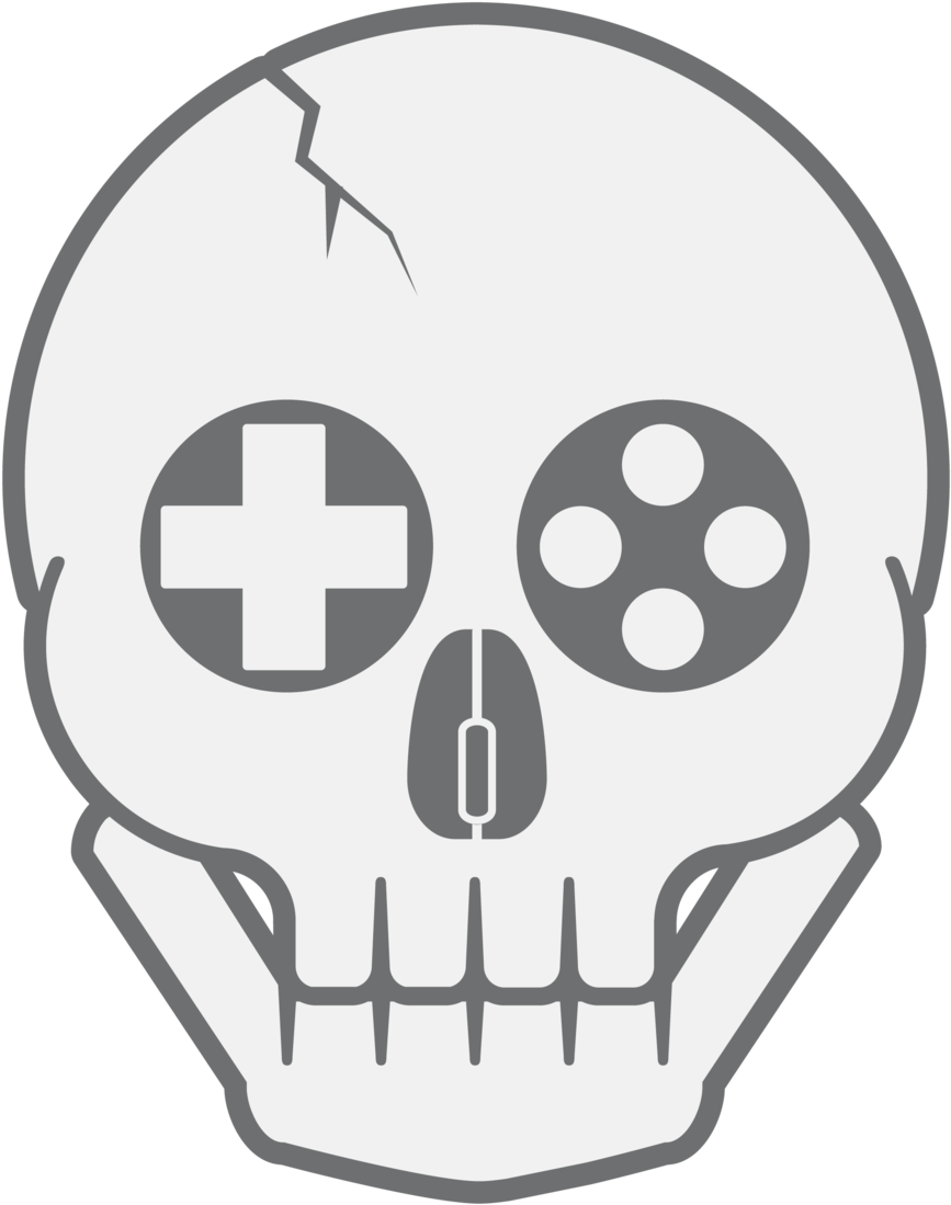 Skull Game Play (1000x1220), Png Download