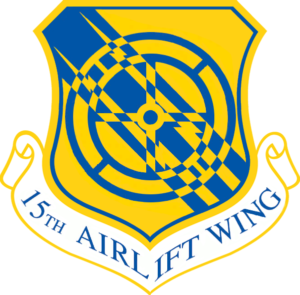 15th Airlift Wing (599x589), Png Download
