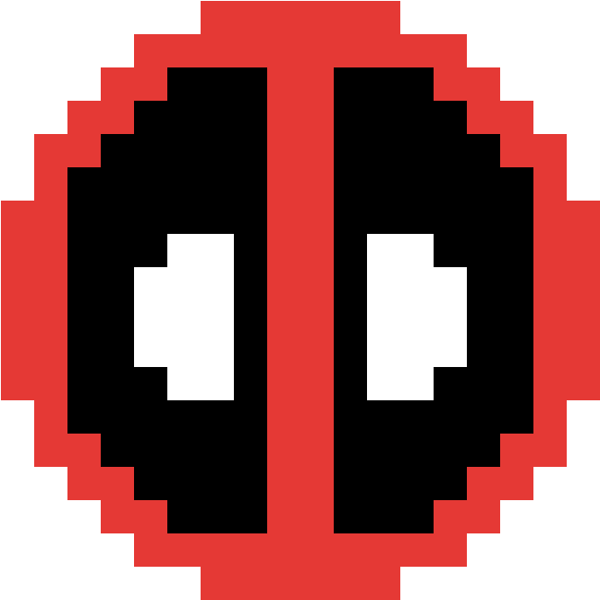 Free Stamp - Deadpool Logo Pixel Art (1184x1184), Png Download