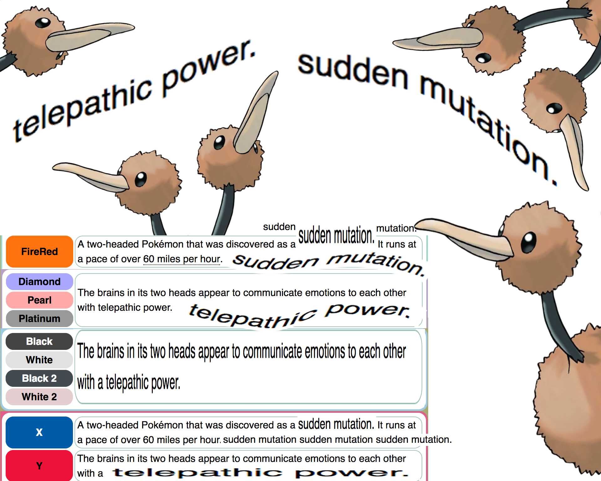 Alolan Doduo Exposed - Cartoon (1920x1537), Png Download
