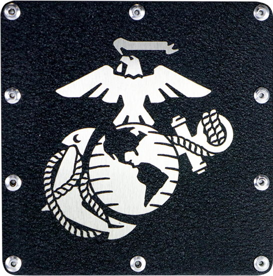 Ega Hitch Cover - Marine Corps Logo Black (800x800), Png Download