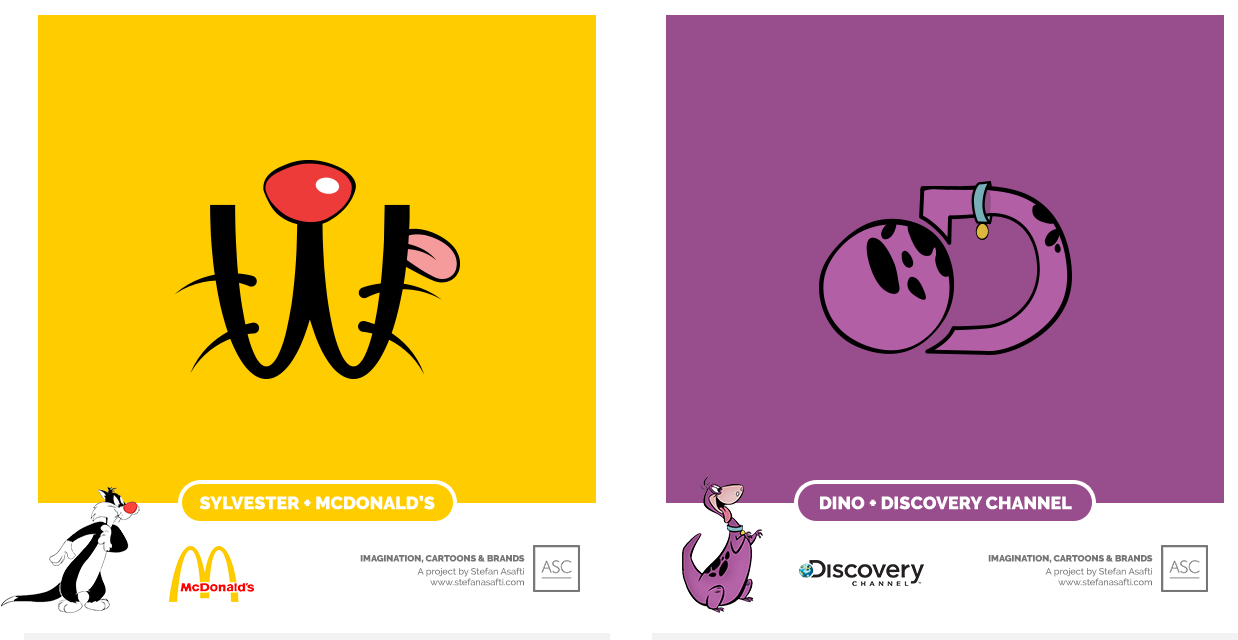 Mcdonalds And Discovery Channel, Sylvester, Dino - Imagination Cartoons & Brands (1400x639), Png Download