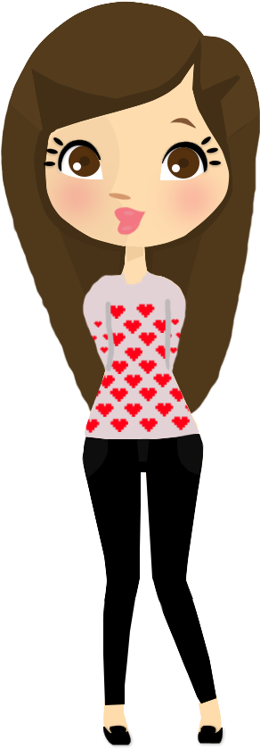 Transparent Cartoon Girl Png (543x900), Png Download